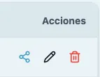 Botón de compartir en la excursión