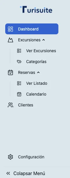 Sidebar del panel de administración